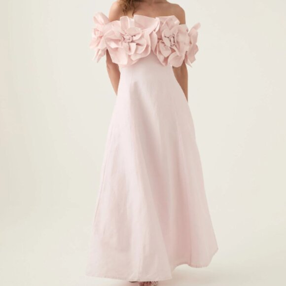 Aje Pastel Pink Etta Midi Dress - Picture 2 of 9